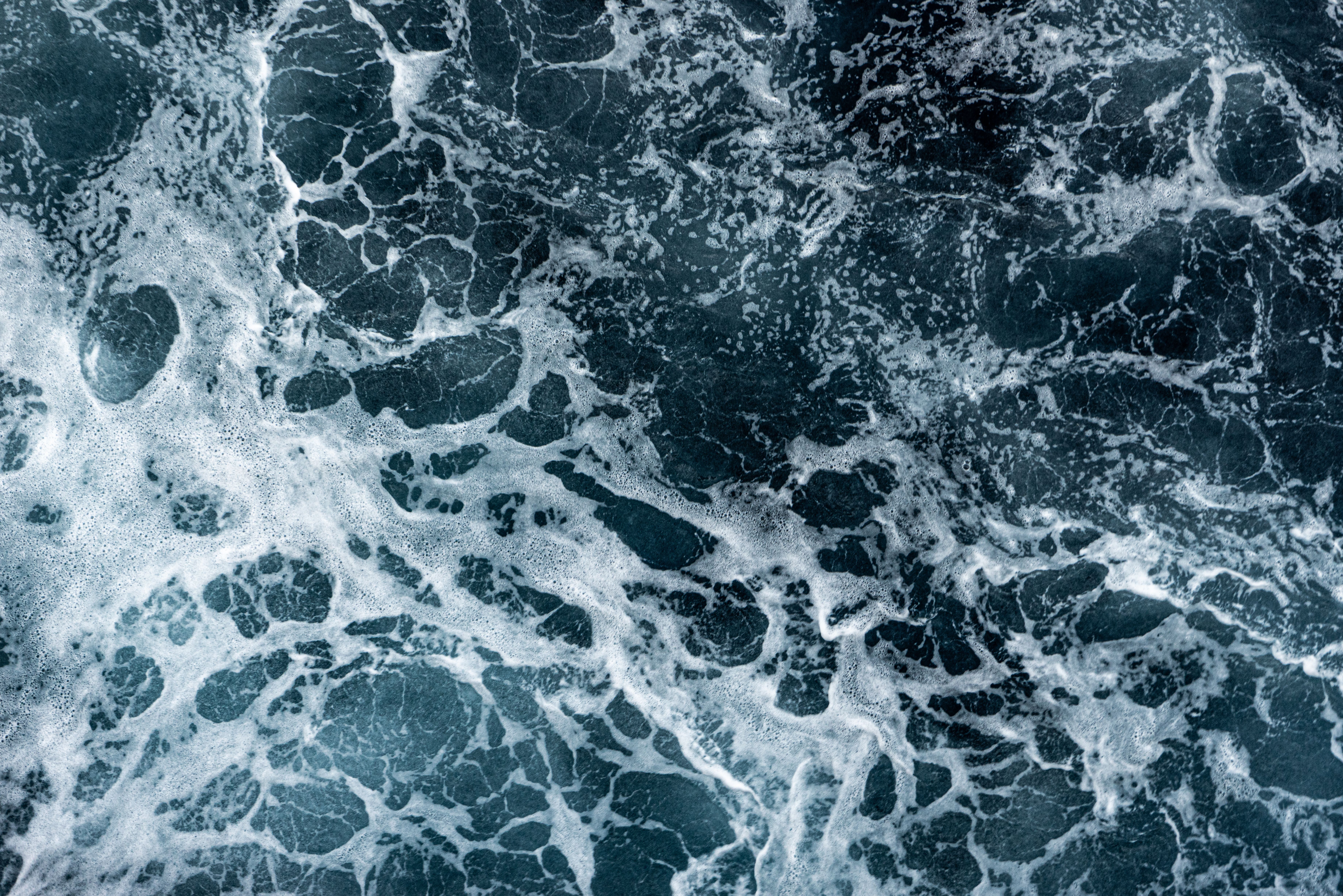 Aerial View of Ocean Waves Patterns · Free Stock Photo