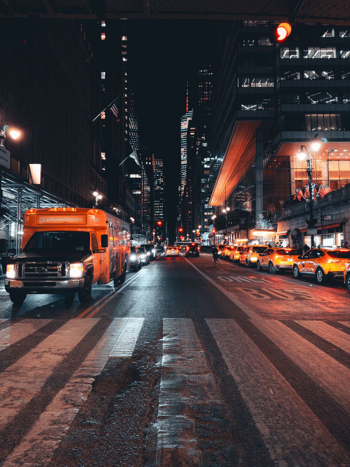 Nighttime City Street With Vibrant Lighting Free Stock Photo nighttime-city-street-with-vibrant-lighting-free-stock-photo