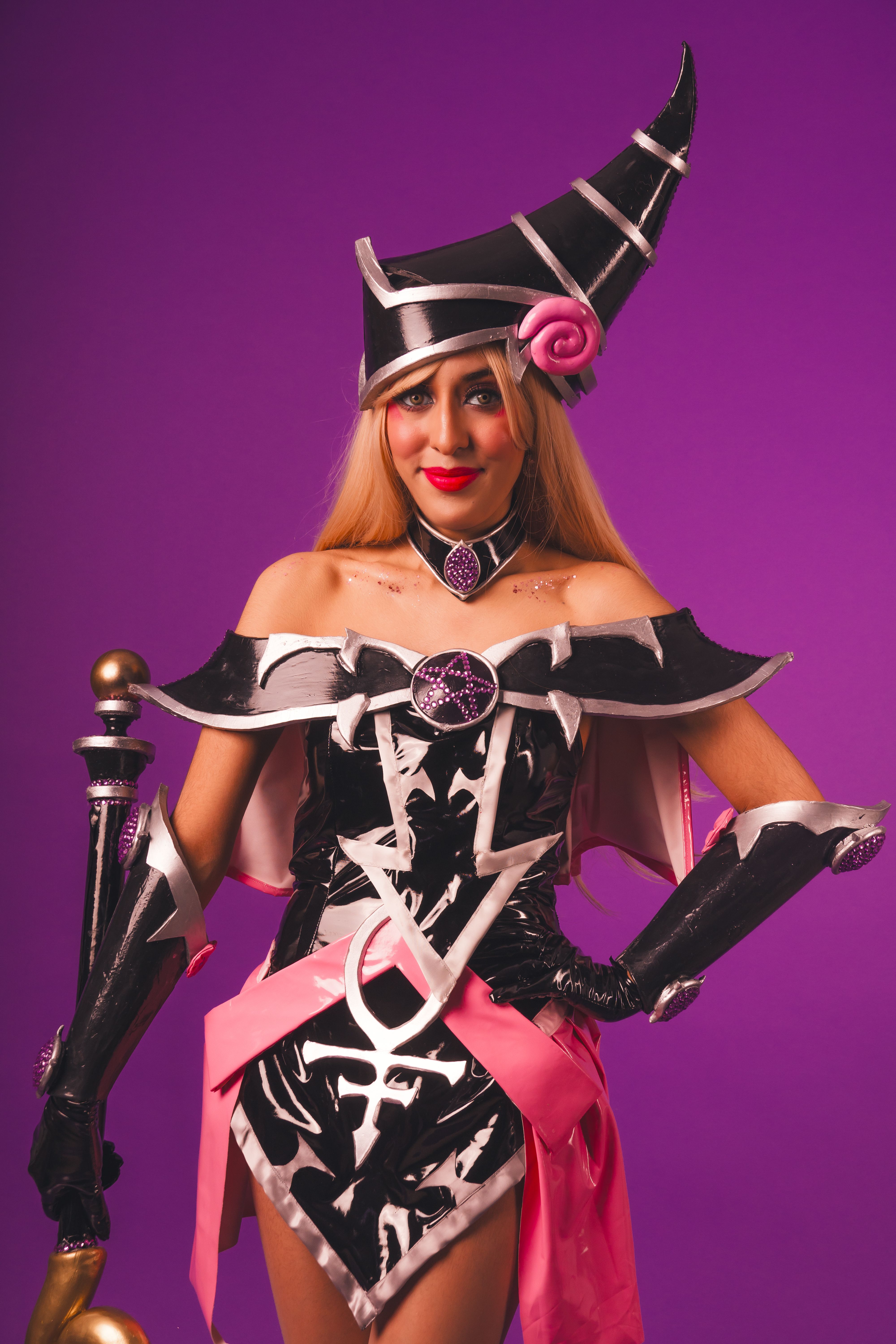 Vibrant Cosplay Portrait of Dark Magician Girl · Free Stock Photo