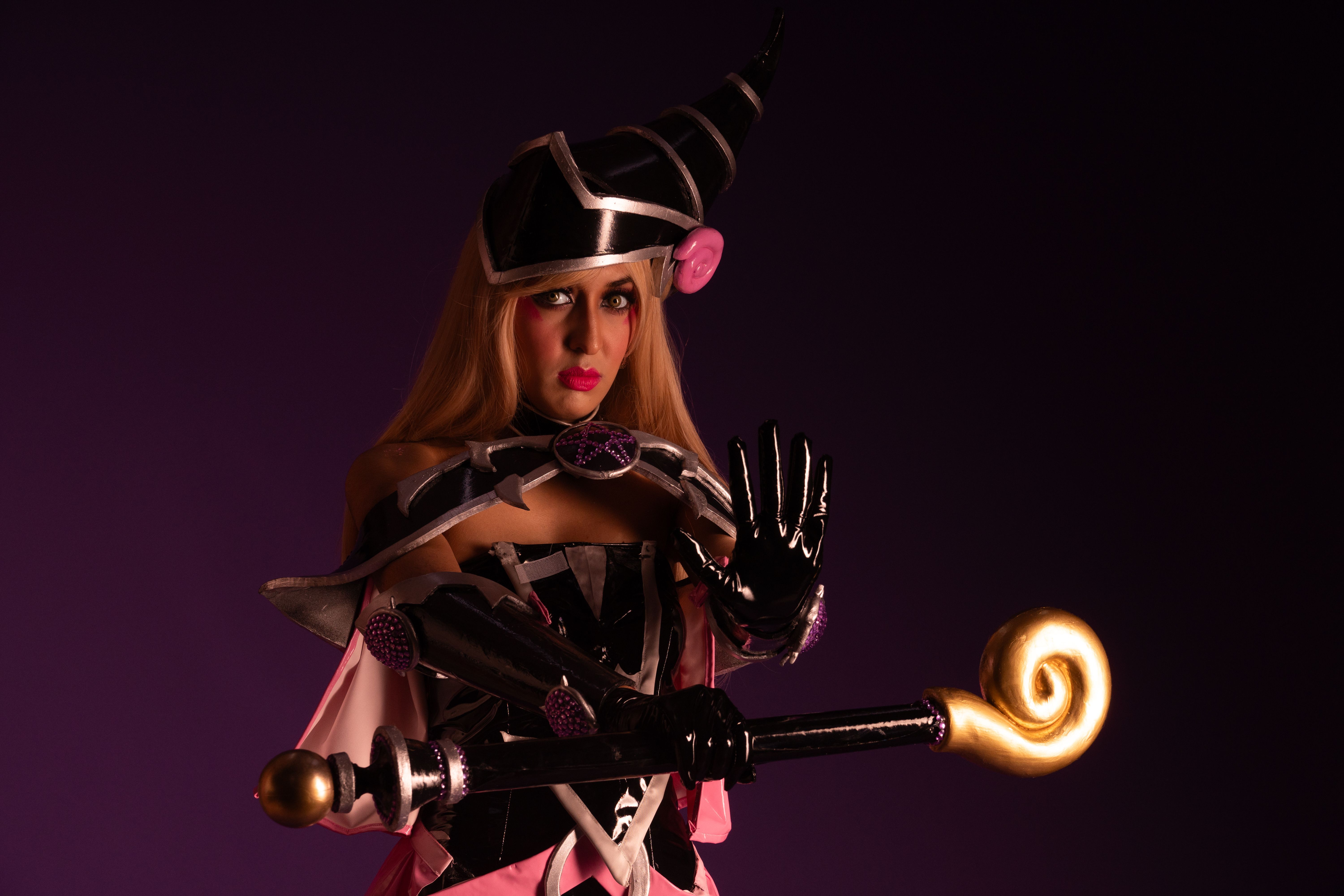 Vibrant Anime Cosplay with Purple Background · Free Stock Photo