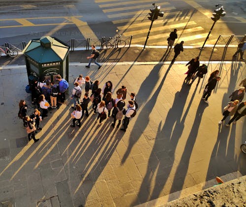 Free stock photo of golden hour, people, shadows