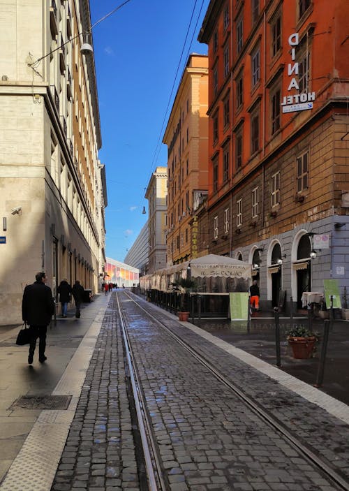 Free stock photo of cobblestone street, old buildings, roma