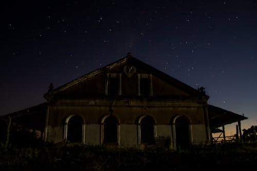 Photo of Abandoned Building During Night