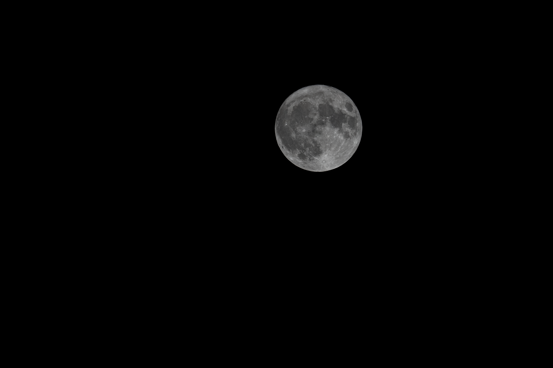 Detailed shot of the full moon captured over Jerusalem's night sky.