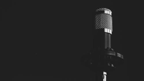 Free Grayscale Condenser Microphone Stock Photo