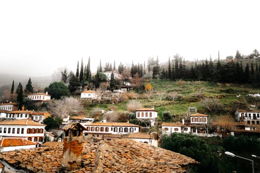 Discover the rustic charm and scenic beauty of Şirince Village nestled amidst lush greenery.