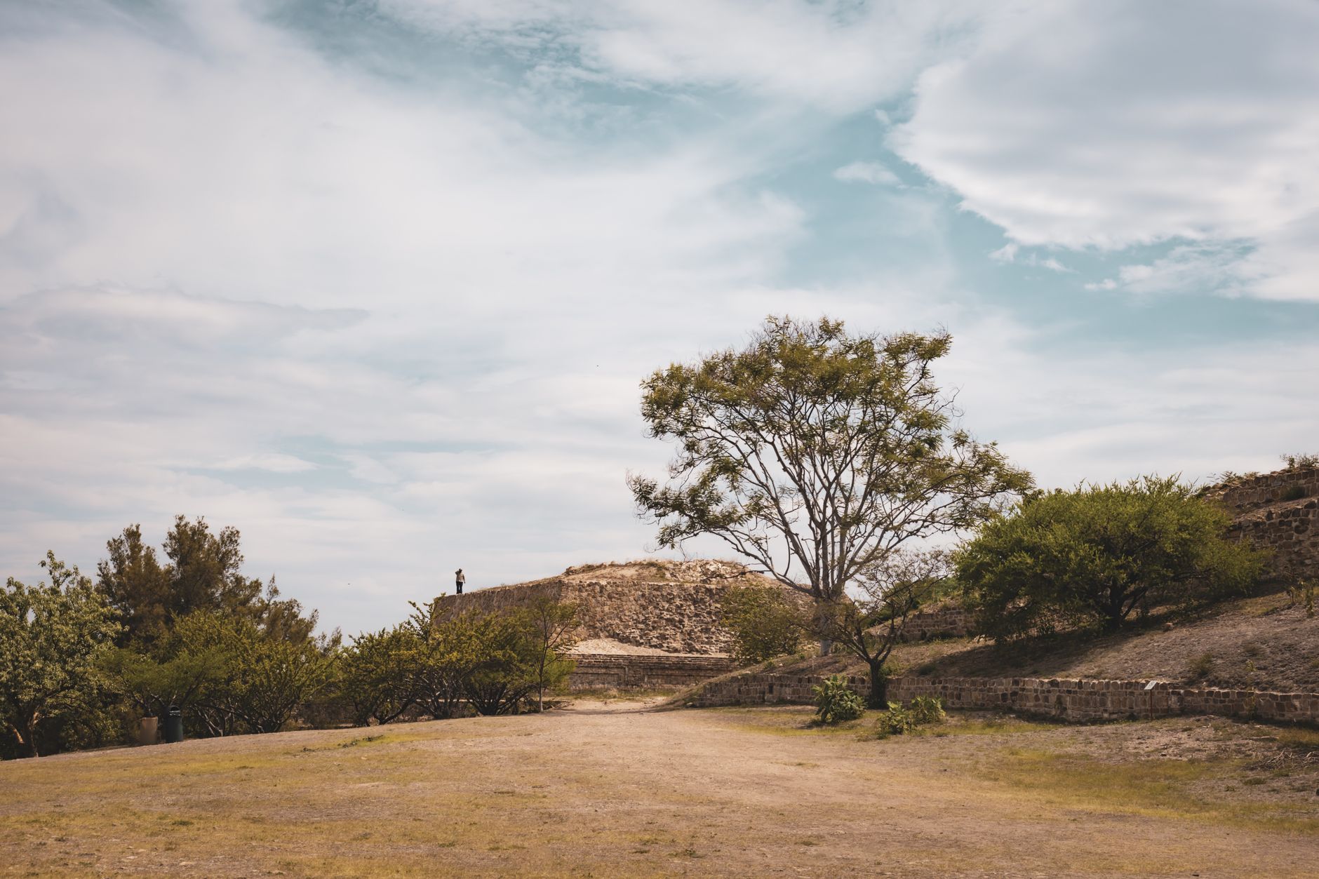 monte alban zapotec ruins oaxaca valley hilltop pyramid mexico
