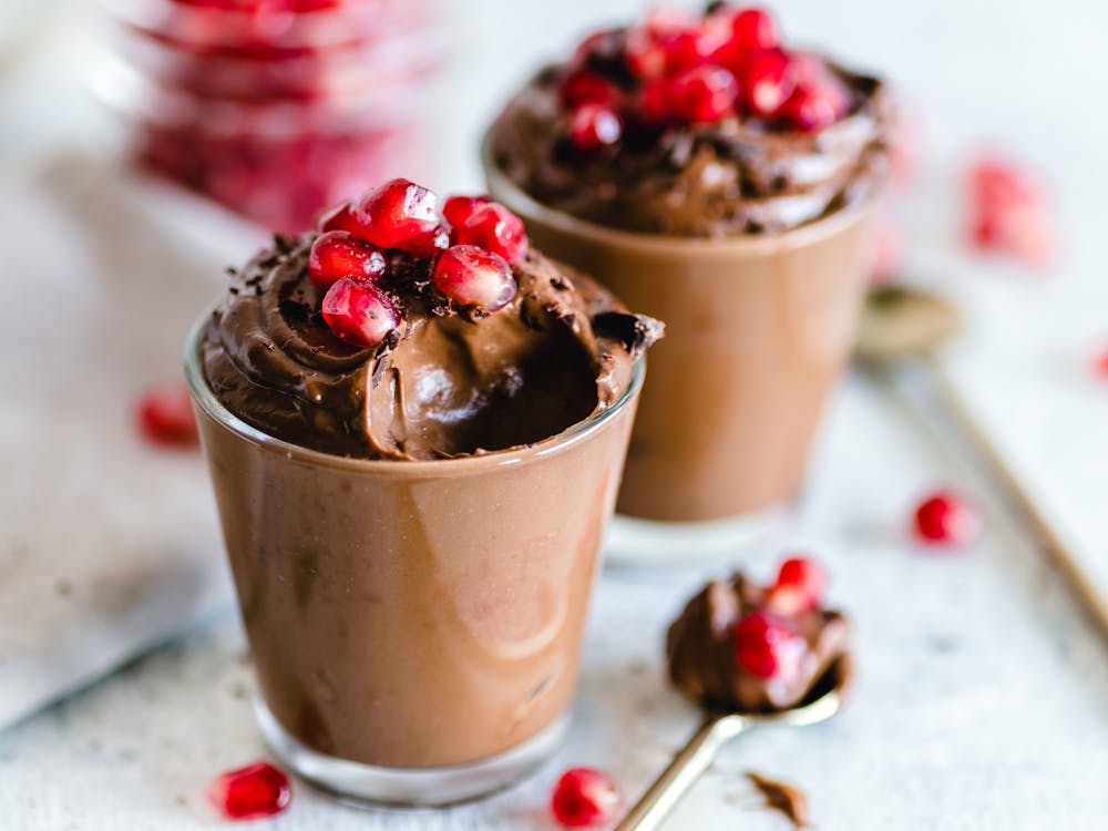 Foto En Primer Plano De Mousse De Chocolate