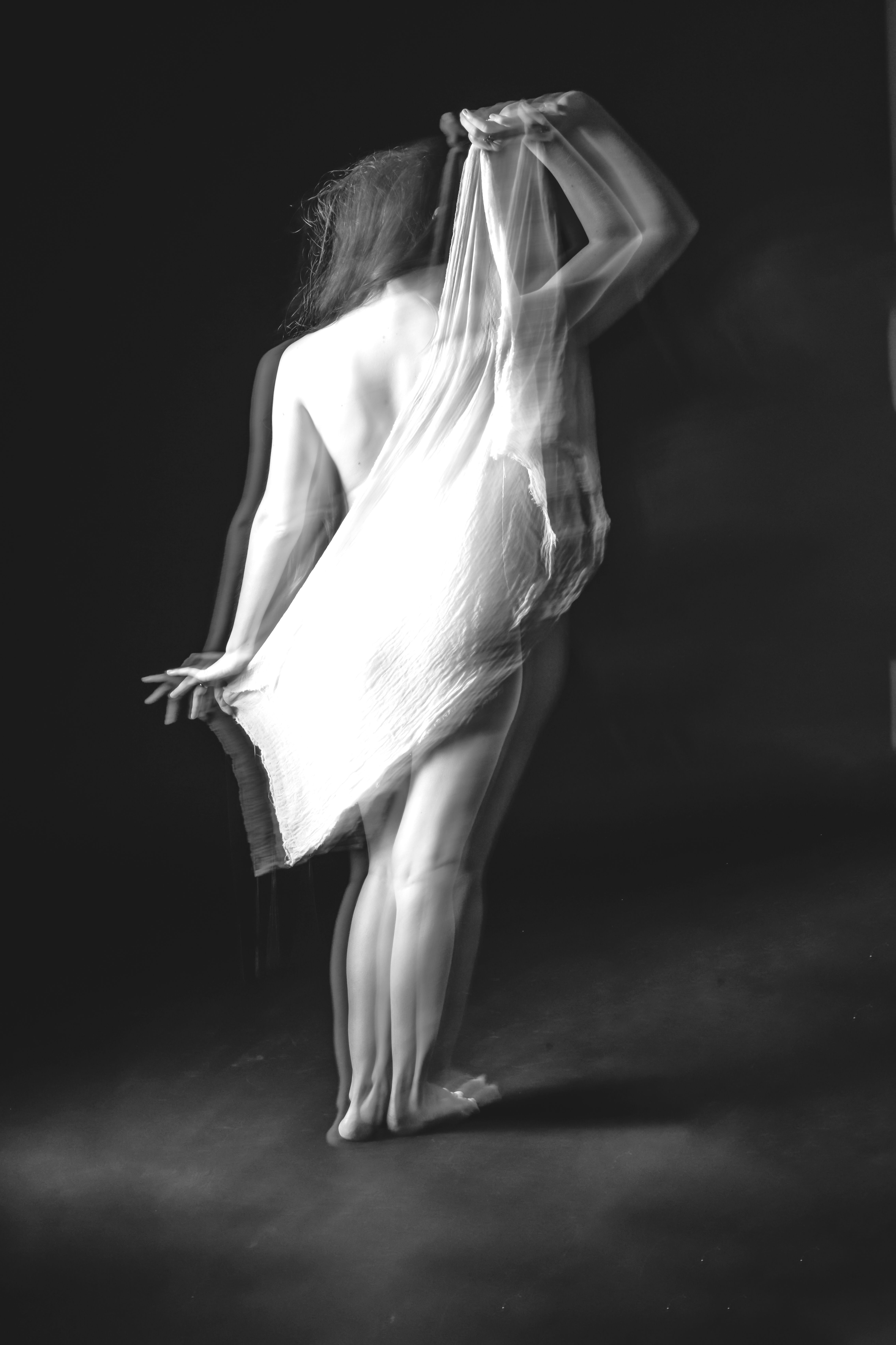 Abstract Motion Blur Black and White Photography · Free Stock Photo