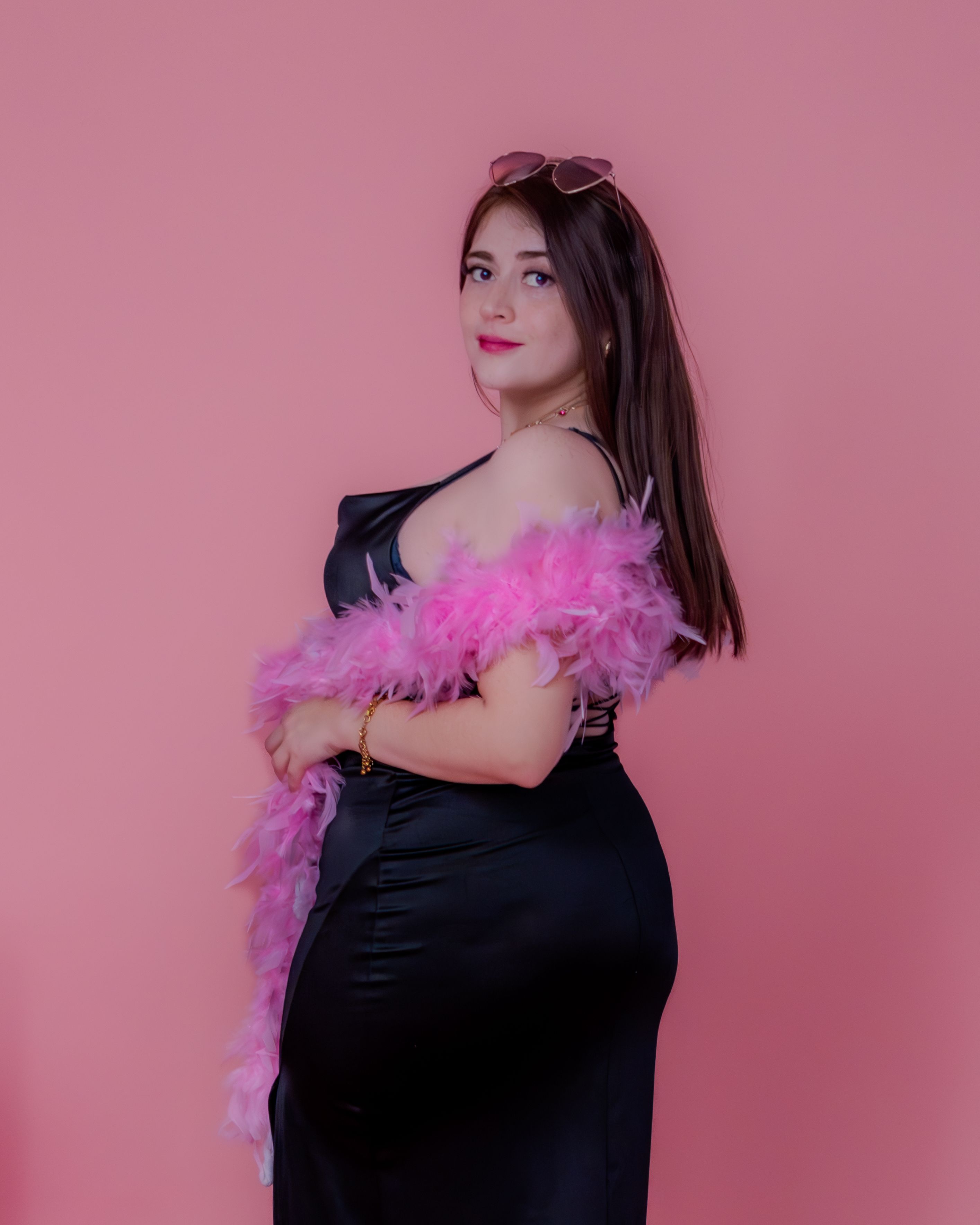 Adult Women's Feathered Boa Black main image 1