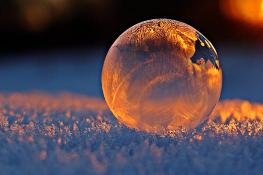 sphere en verre transparent