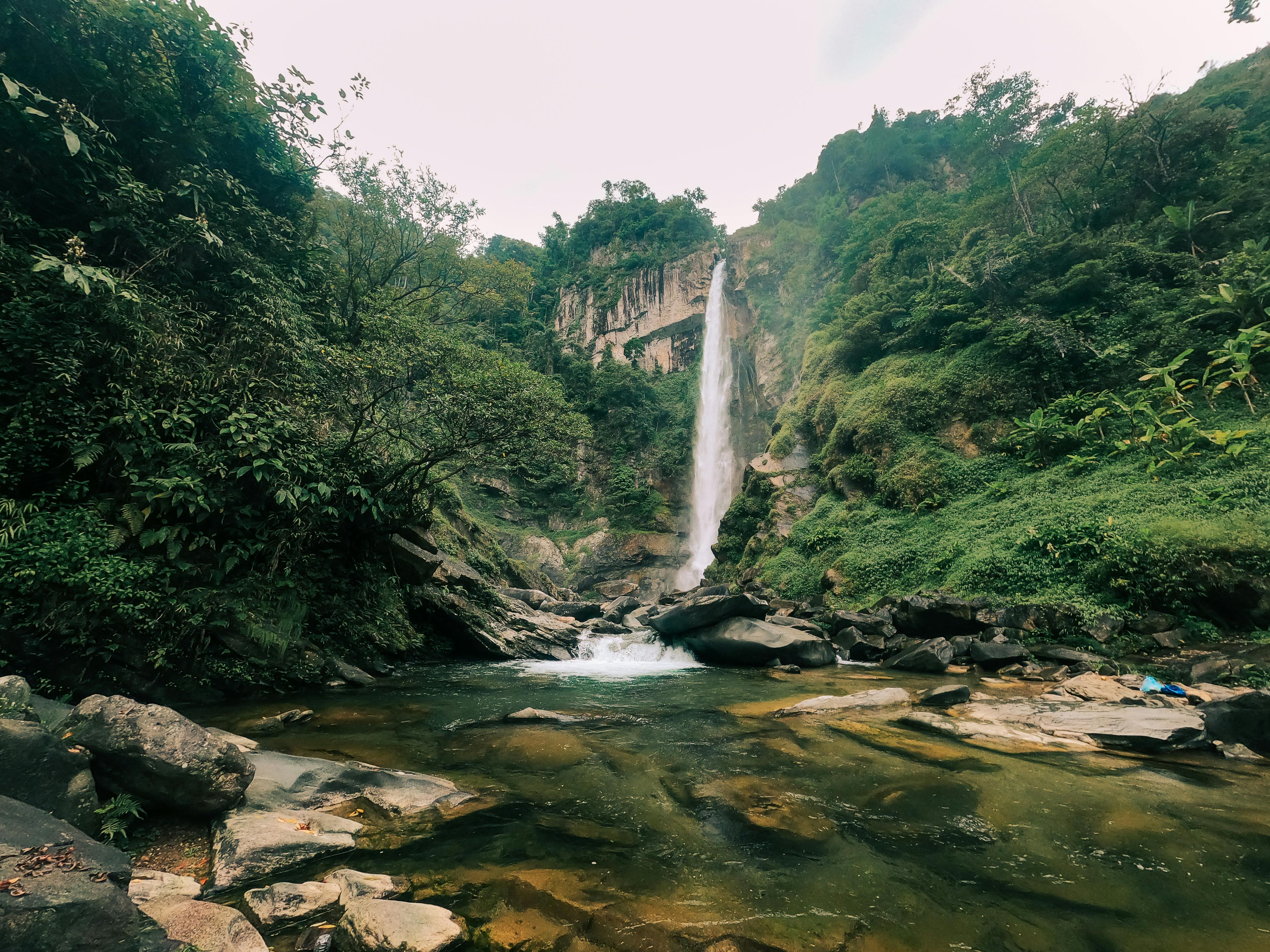 Scenic waterfall in of the hill stations in Shillong