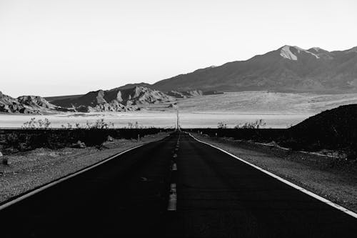 Black And White Photo Of Road