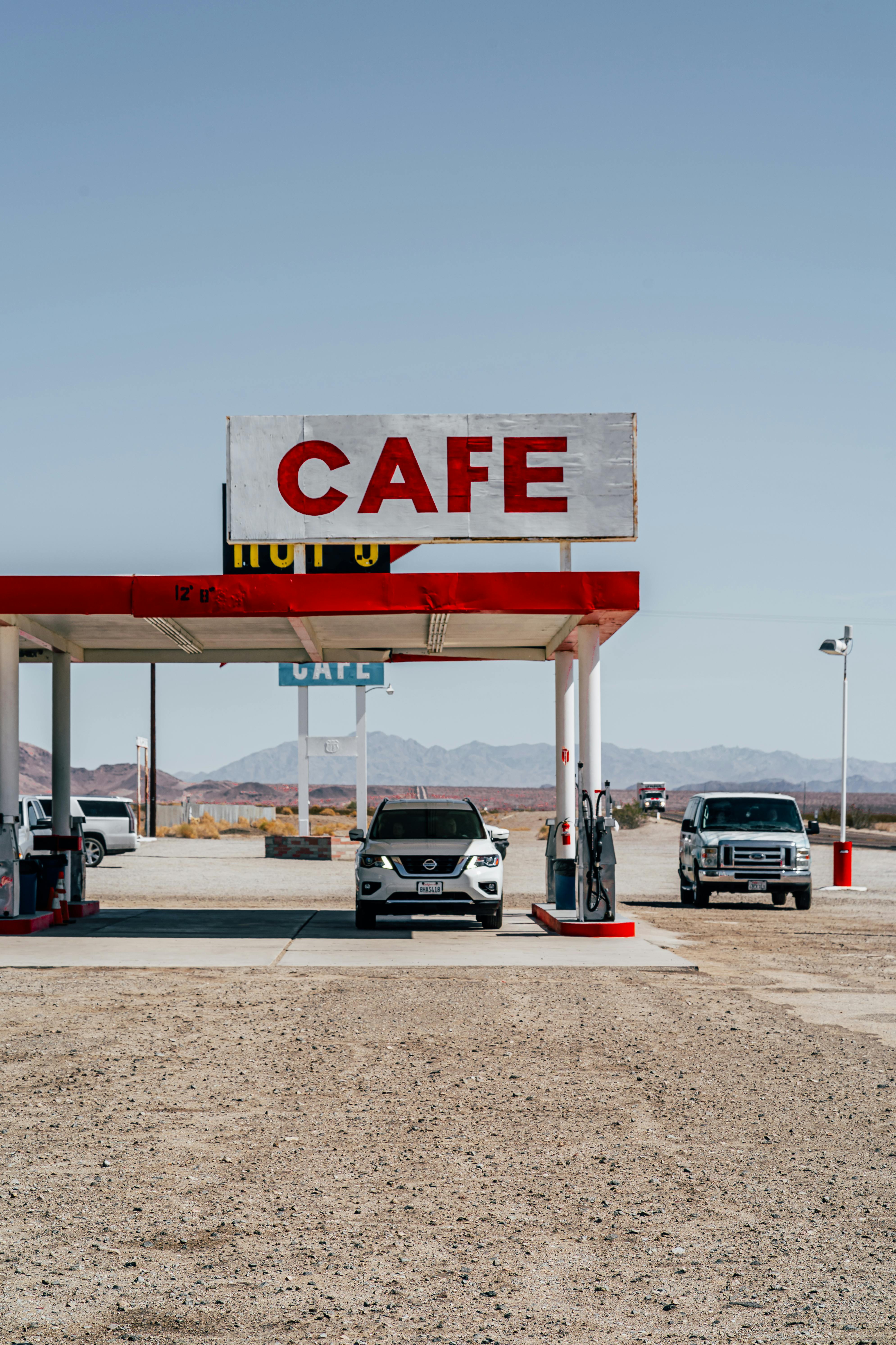 photo of vehicle on gasoline station