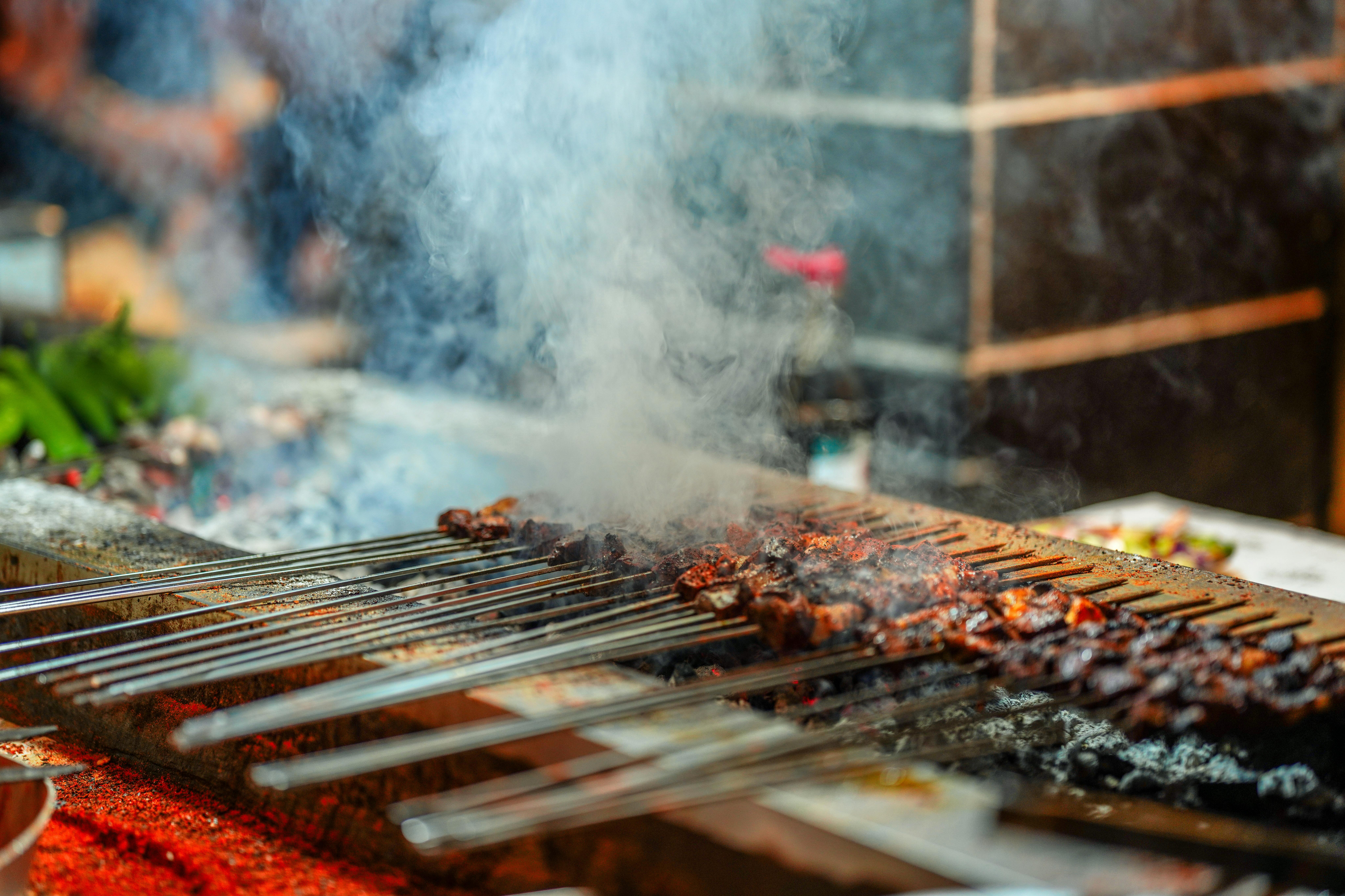 grilling kebabs on barbecue - summer recipes