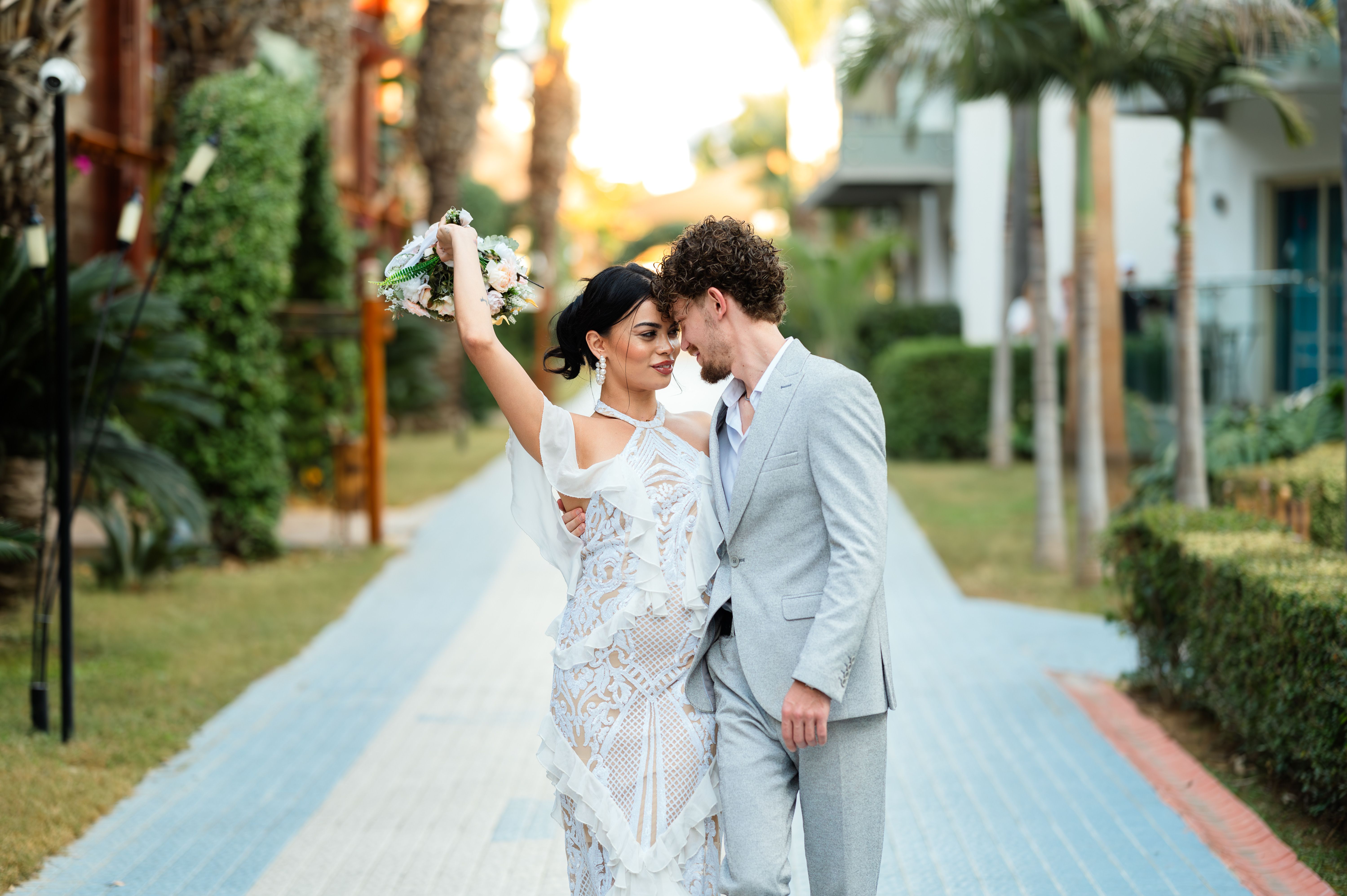 Cinematic wedding moment