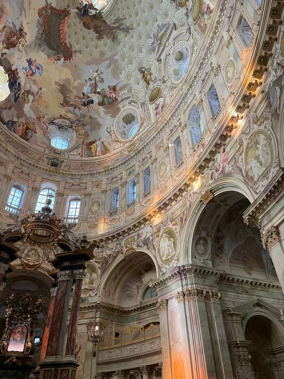 Stunning Baroque Basilica Interior in Vicoforte · Free Stock Photo