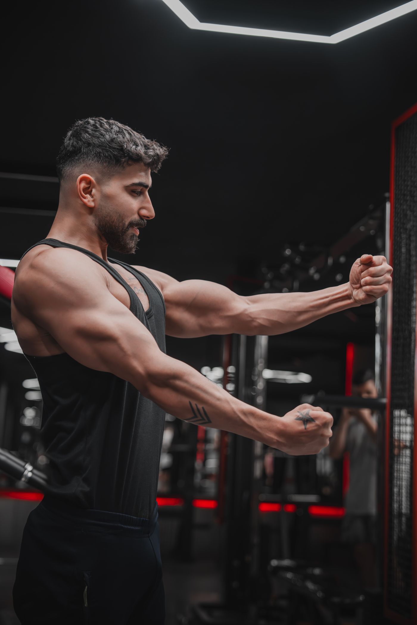 Physique-focused training inside Muscular Mastiff Gym