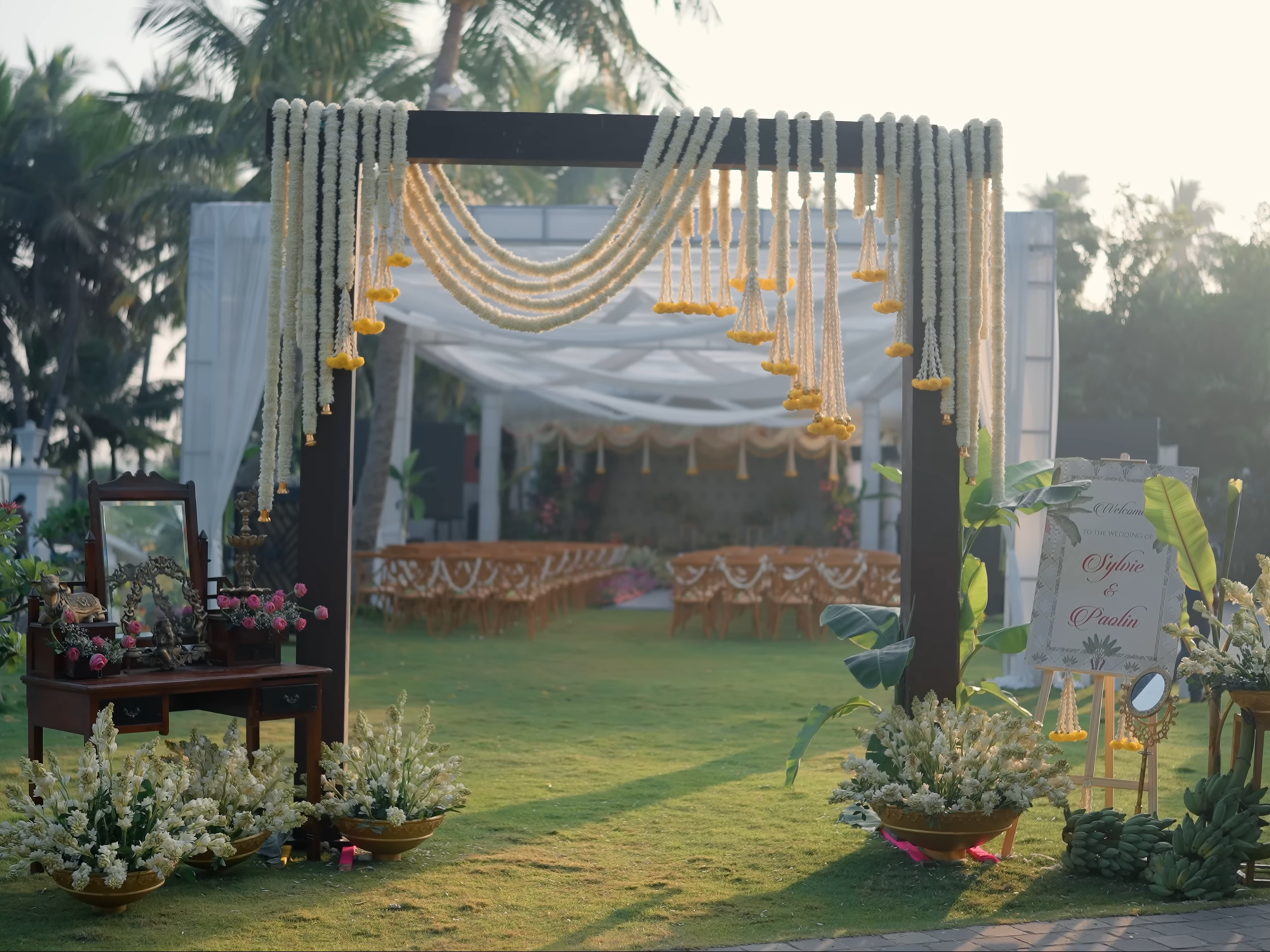 Beautiful Outdoor Wedding Ceremony Setup · Free Stock Photo