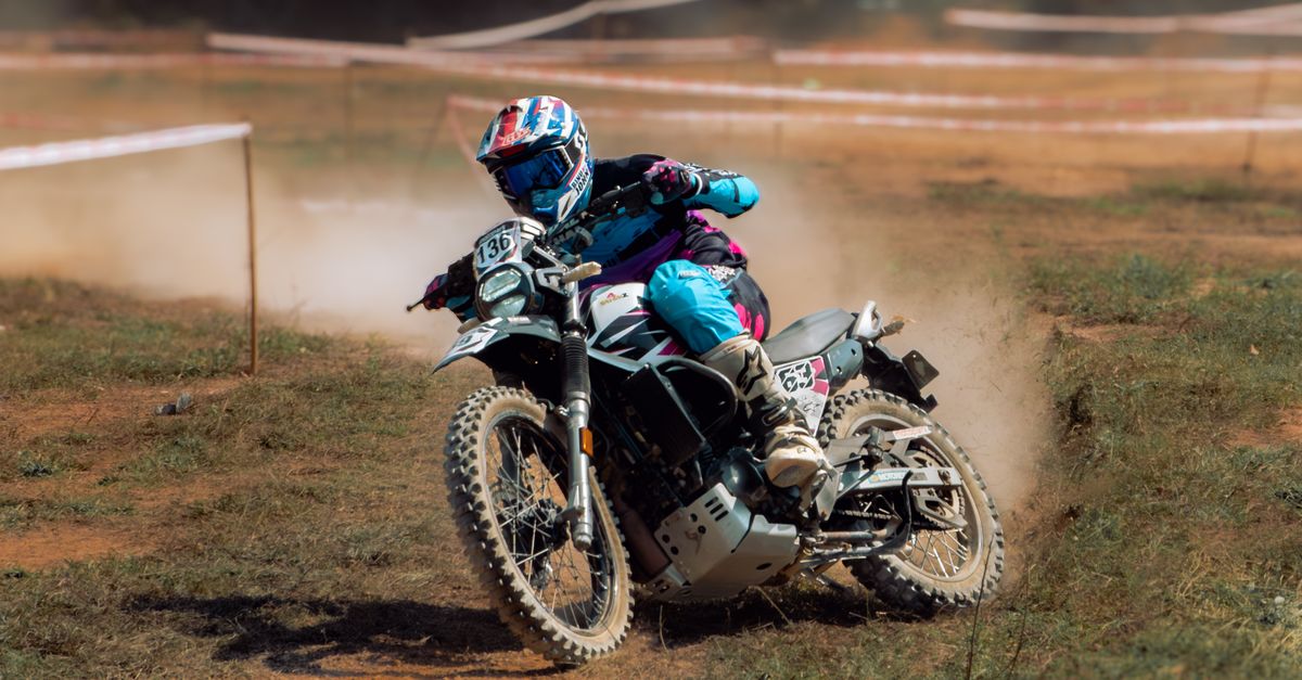 Motorcycle Racing Scene Dynamic Off-Road Motorcycle Race Scene · Free Stock Photo