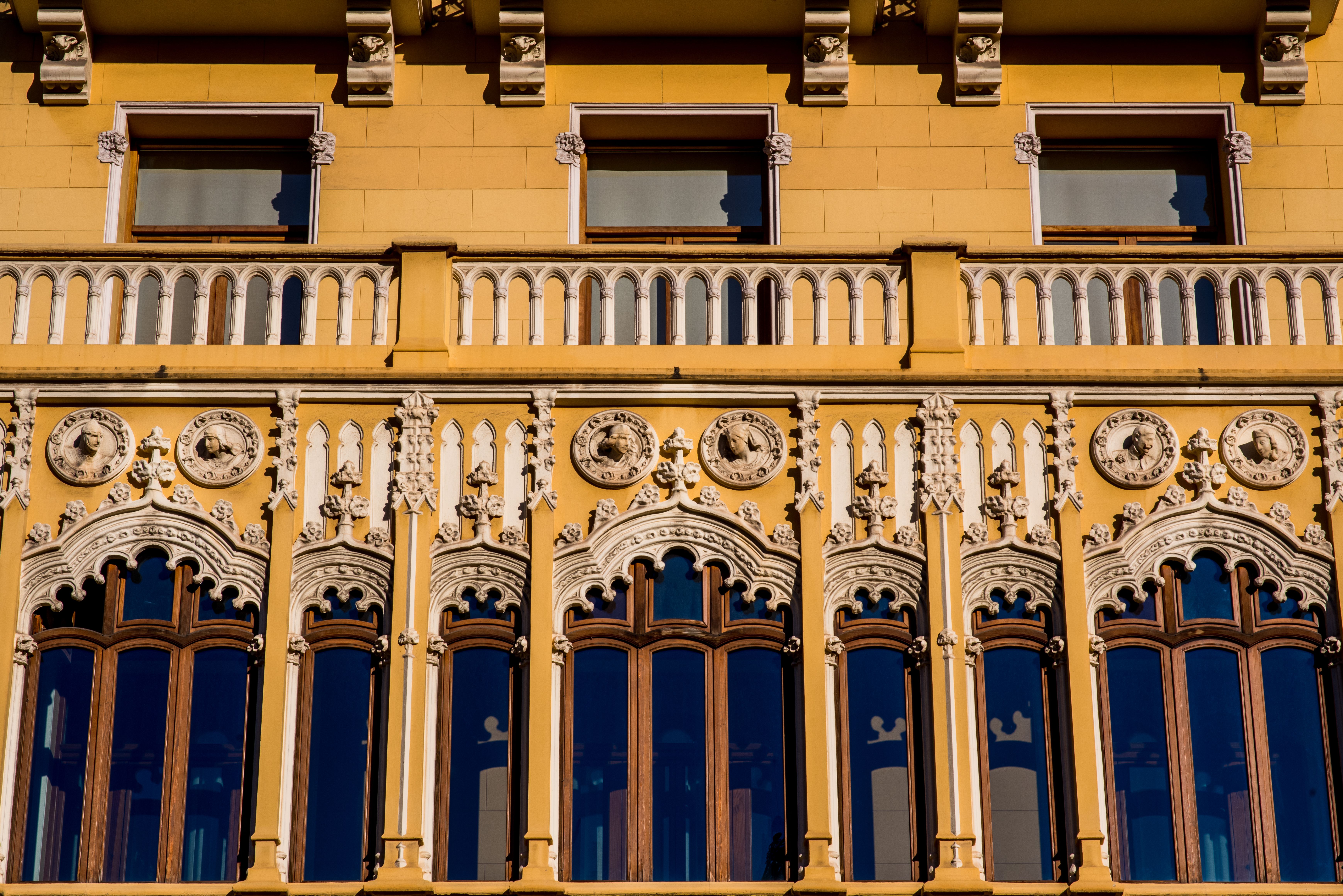 Elegant Architectural Facade with Ornate Details · Free Stock Photo