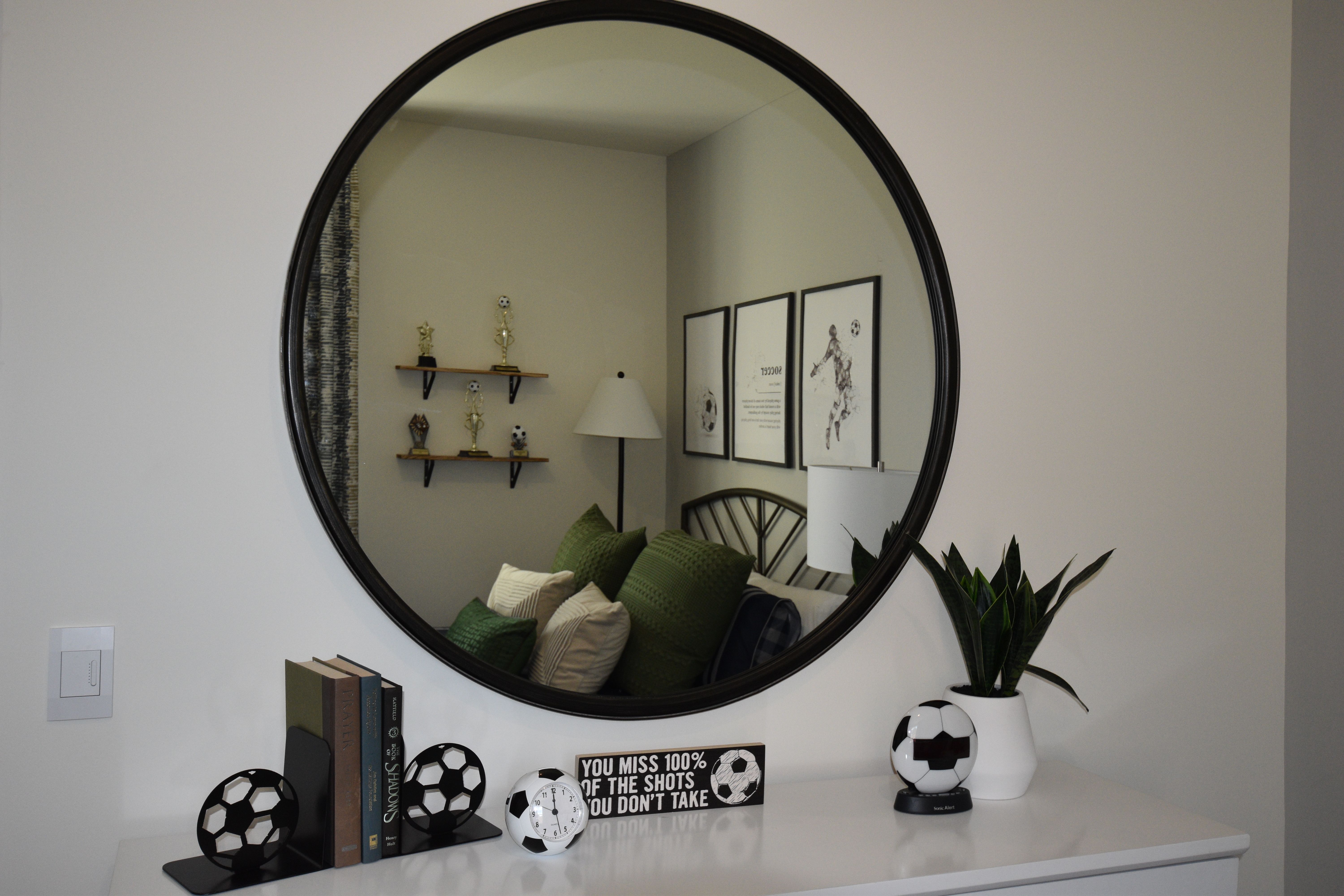 Modern Bedroom with Soccer Theme Decor · Free Stock Photo