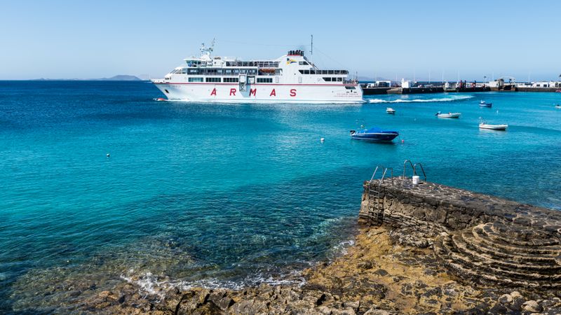 Ferry crossing between Fuerteventura and Lanzarote
