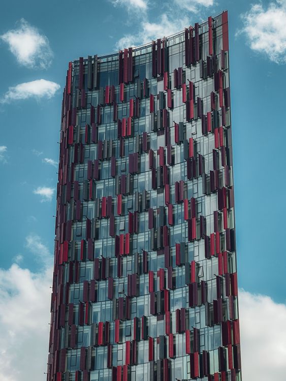 Modern Skyscraper in Tirana with Unique Facade · Free Stock Photo