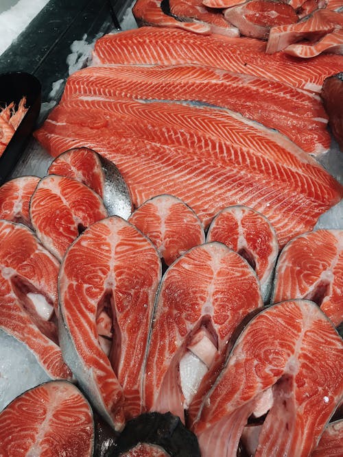 Foto stok gratis daging, diiris, ikan salmon