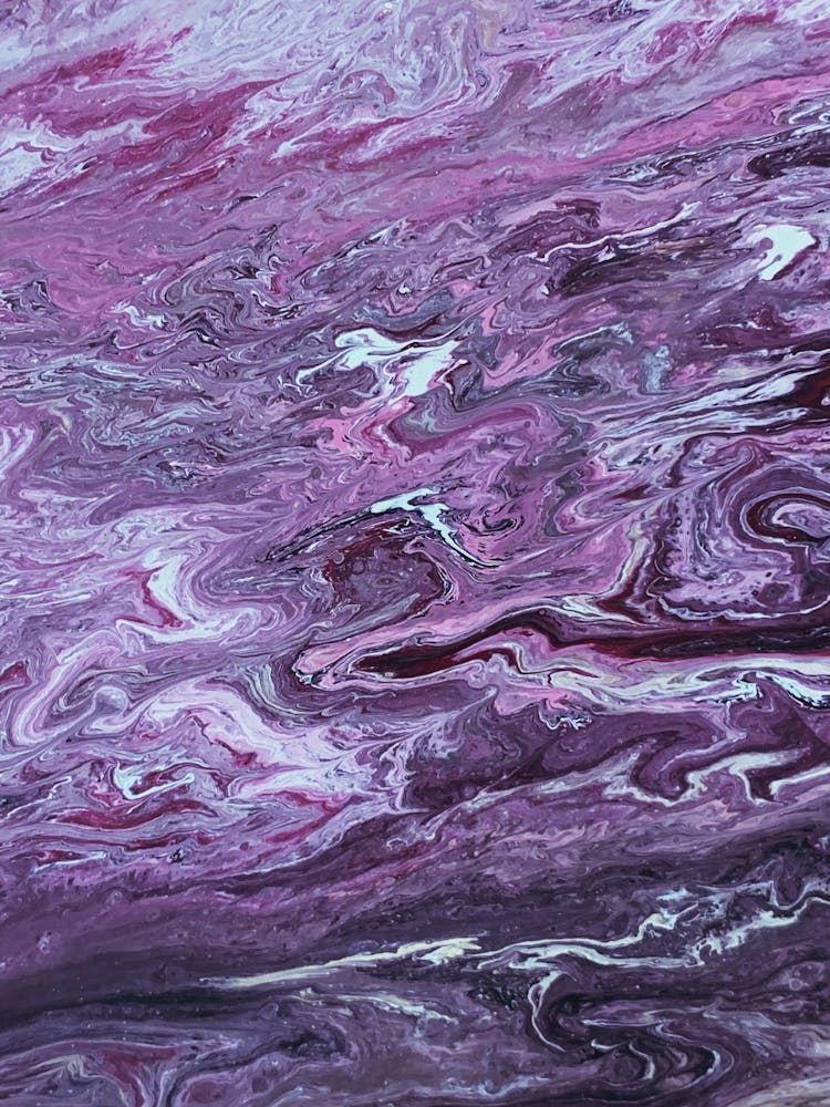 Purple And White Anstract Painting