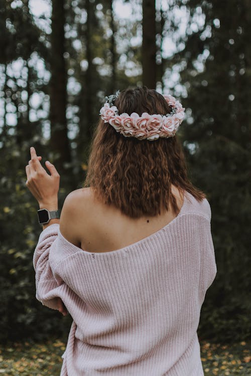 Photo of Woman Wearing Flower Crown