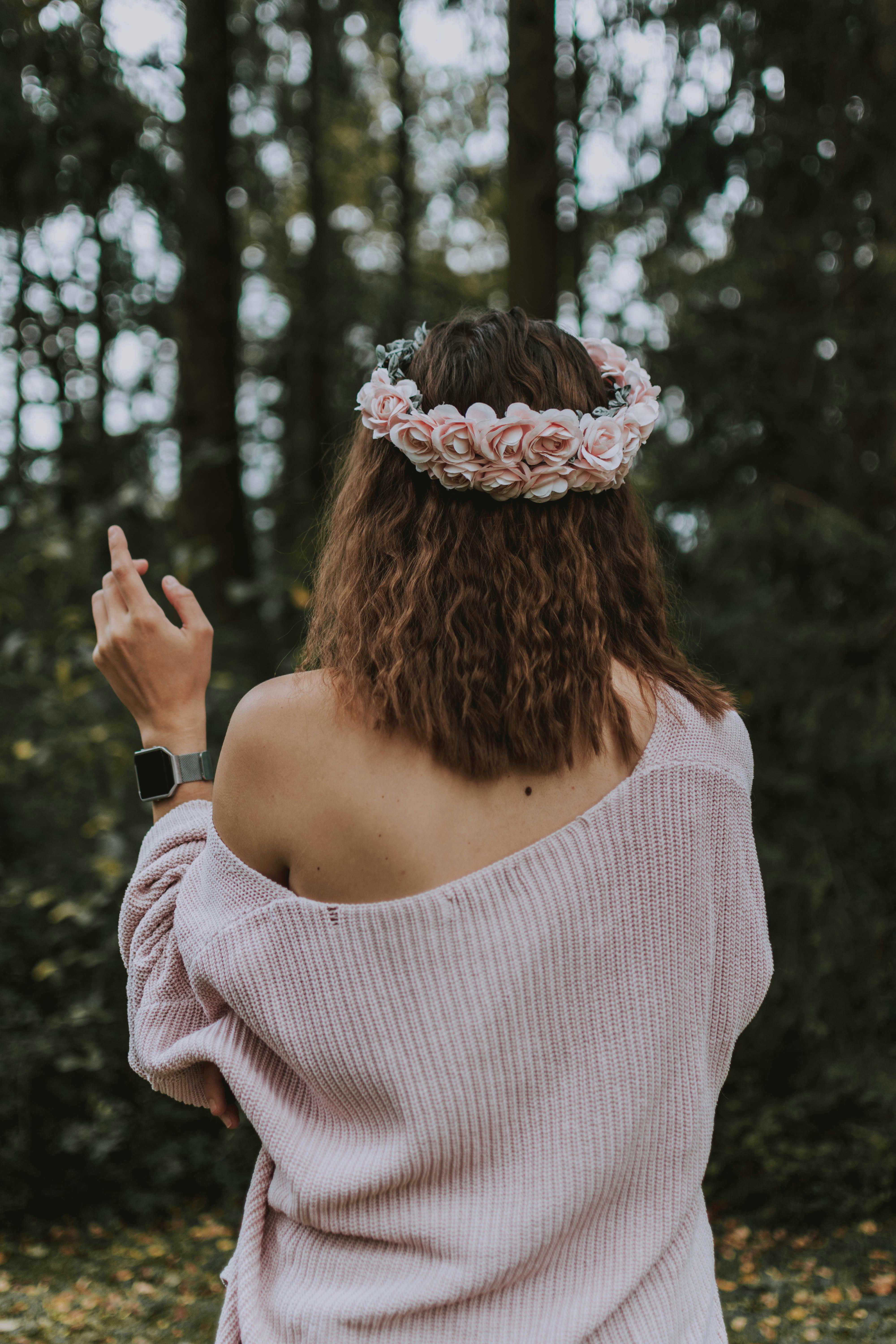 Photo of Woman Wearing Flower Crown · Free Stock Photo