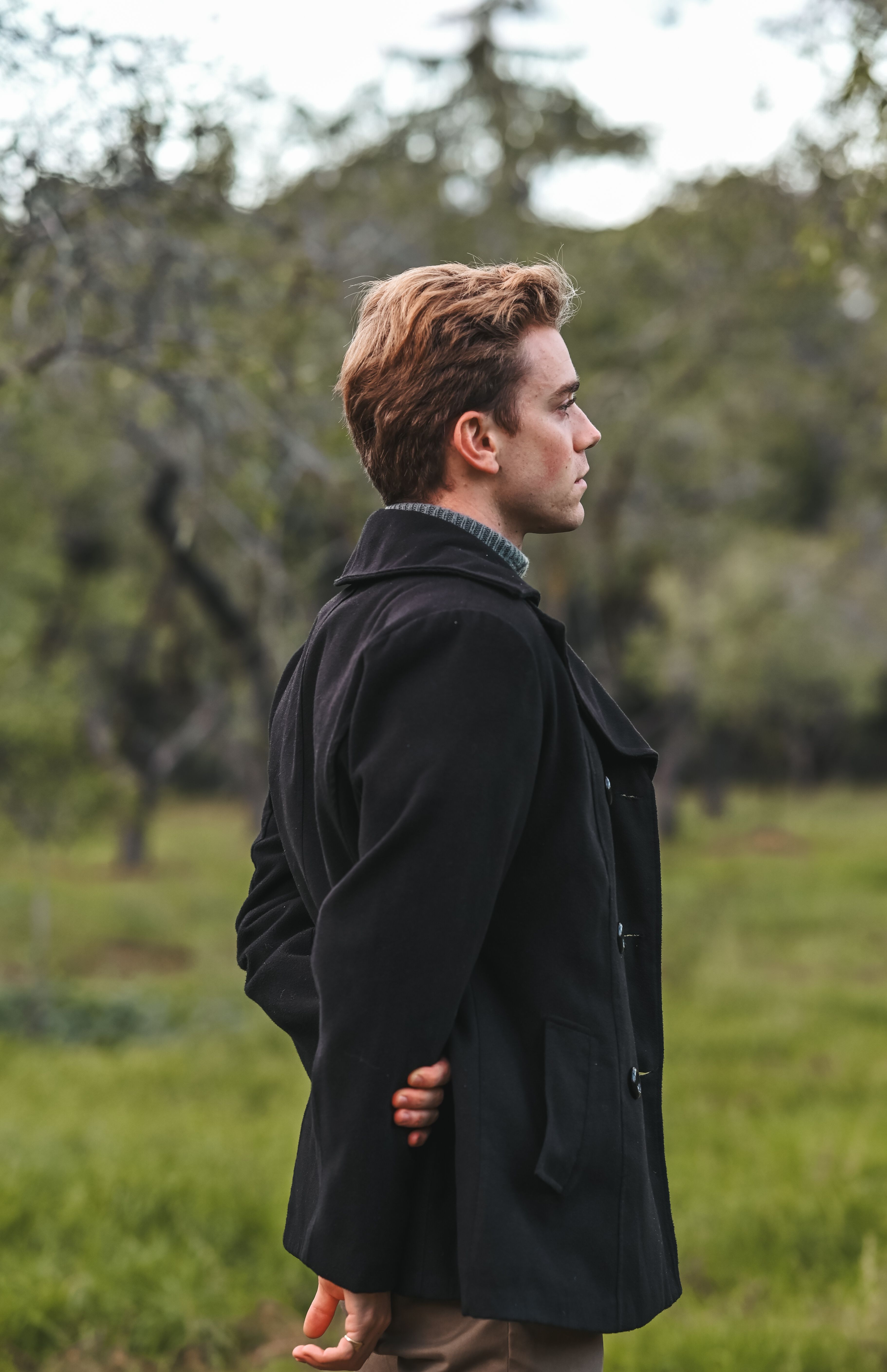 Profile of Man in Autumn Countryside Setting · Free Stock Photo