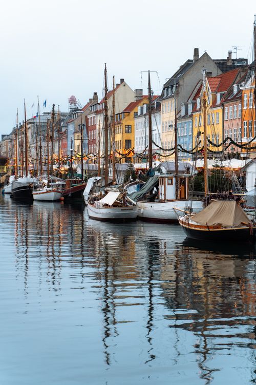 Colorful Waterfront Of Nyhavn In Copenhagen Free Stock Photo colorful-waterfront-of-nyhavn-in-copenhagen-free-stock-photo