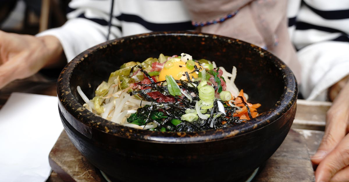 Bibimbap, a Korean food at the restaurant