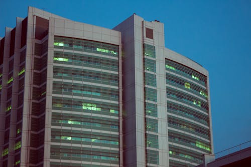 Gray and Green Concrete Building