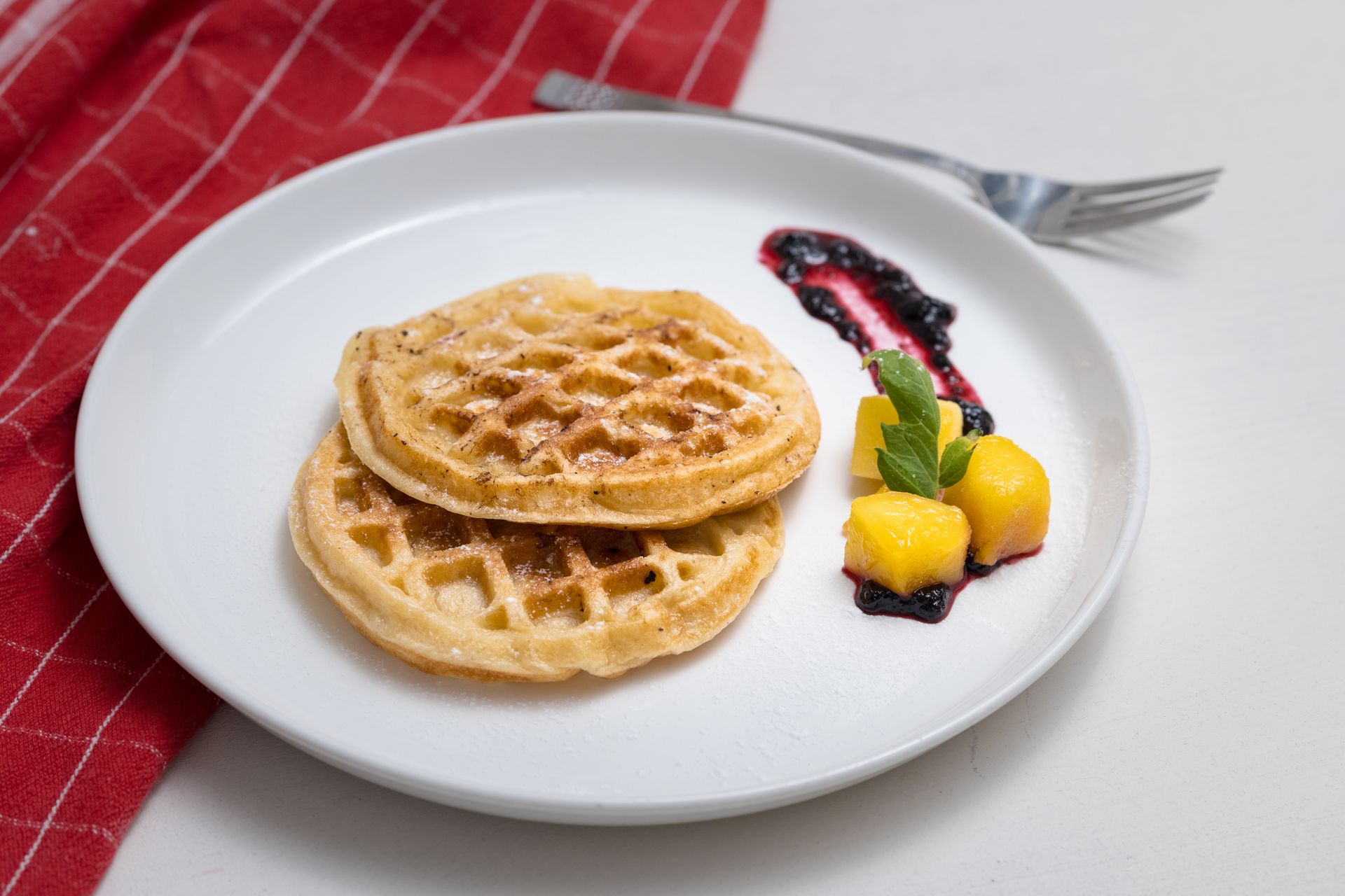 Waffle mango