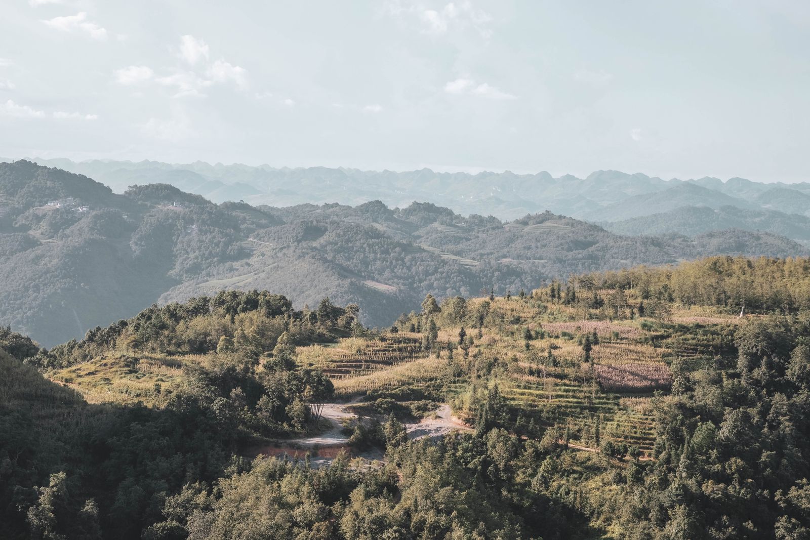 Peaceful Ha Giang mountain scenery showing slow local travel and the opposite of mass tourism