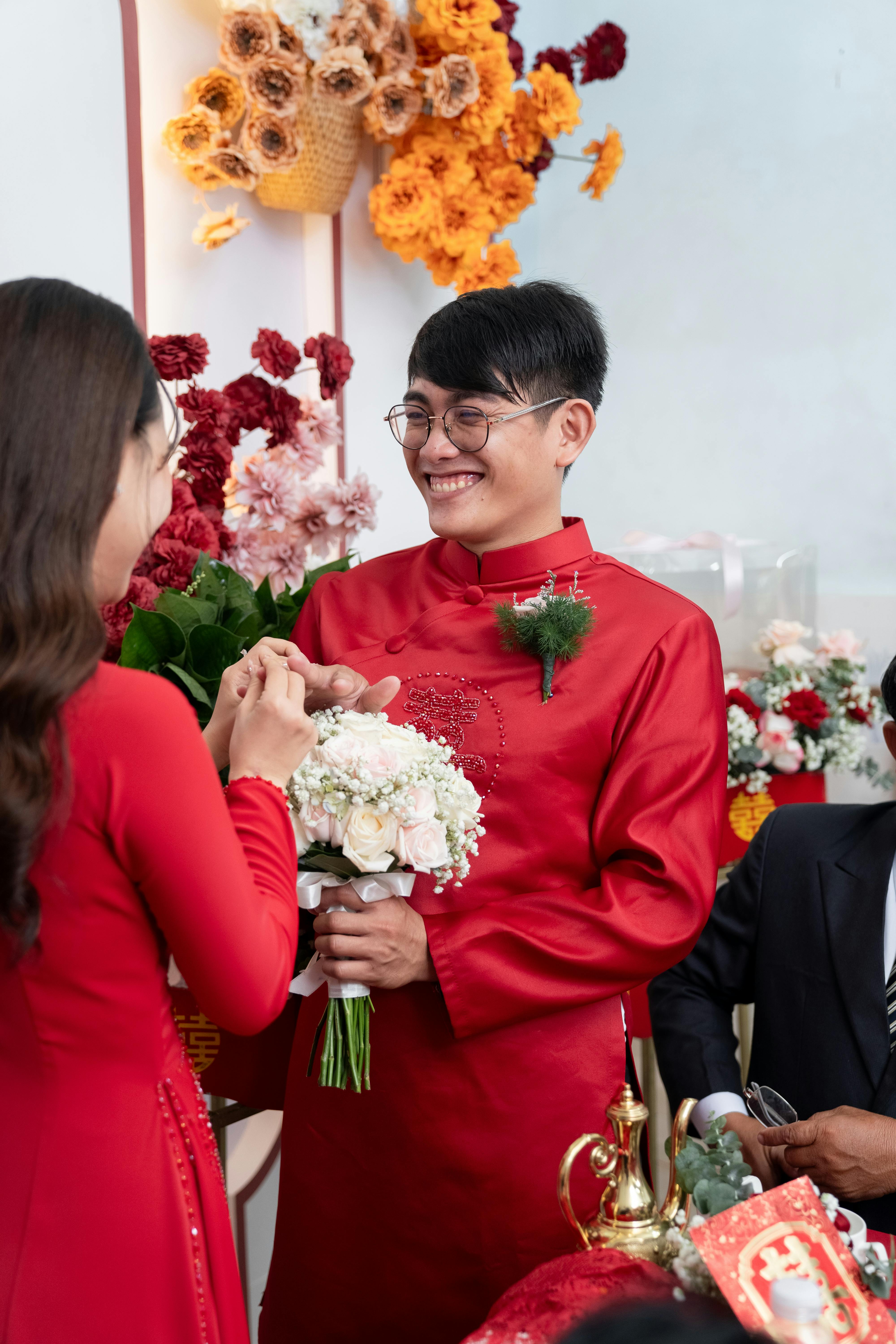 Traditional Vietnamese Wedding Ceremony Scene · Free Stock Photo