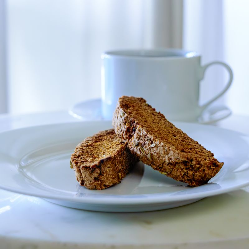 Pistachio and Rose Water Breakfast Biscotti