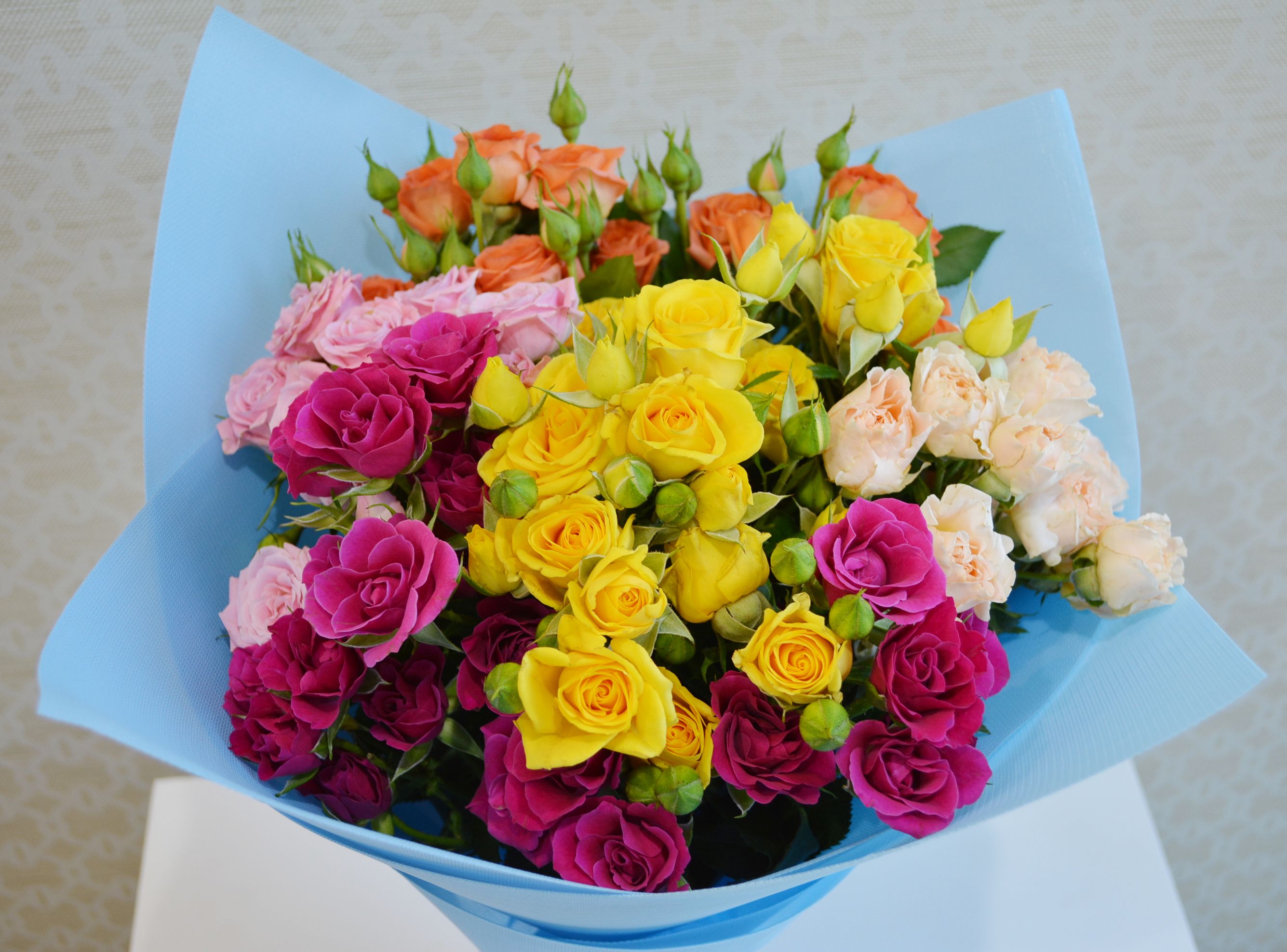 Buchet romantic de trandafiri