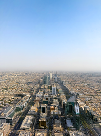 Aerial view of Riyadh city skyline, Saudi Arabia