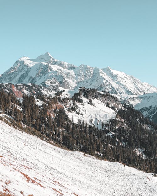 Montagne Couverte De Neige