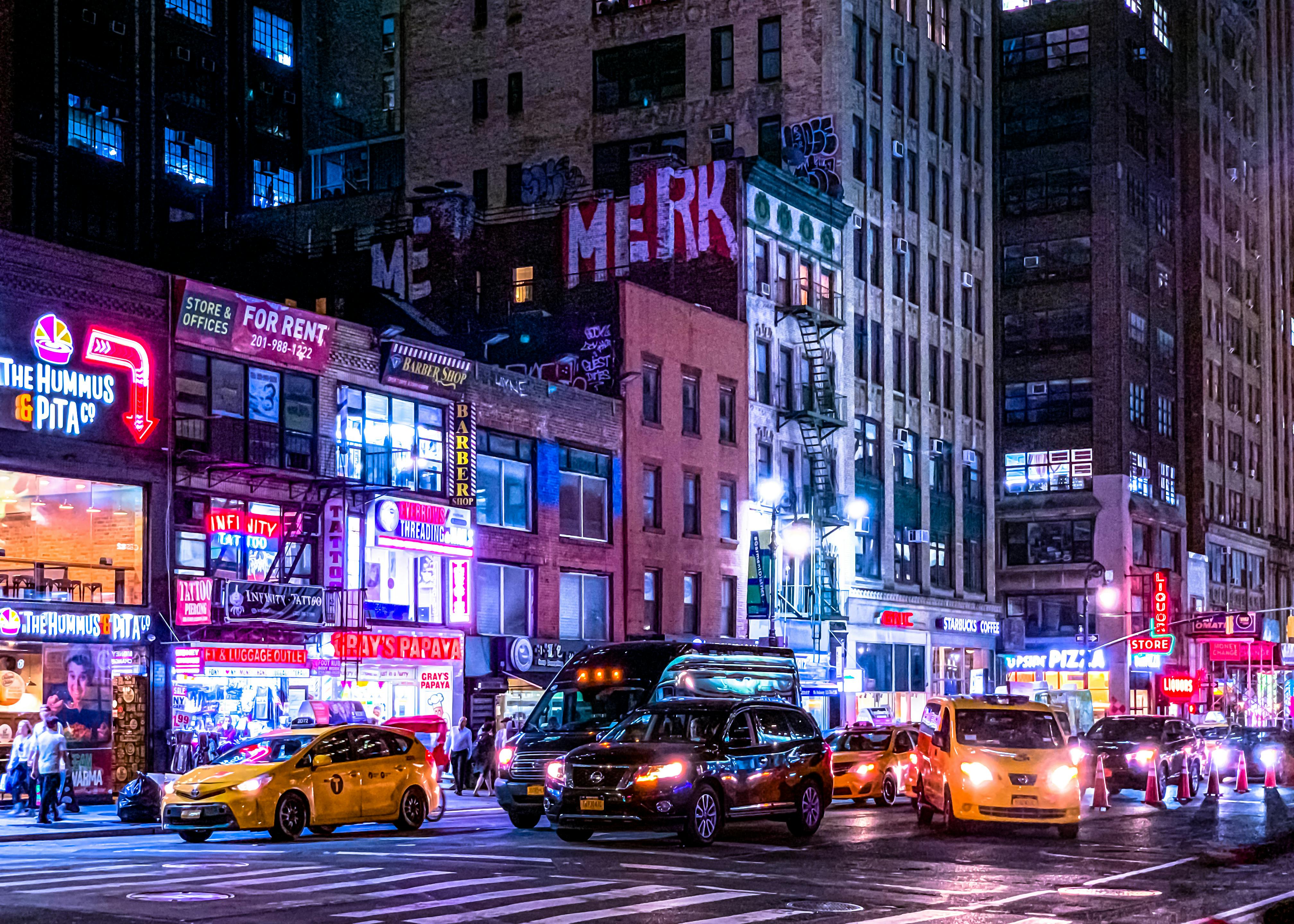 Free stock photo of neon glow, new york, new york city wallpaper