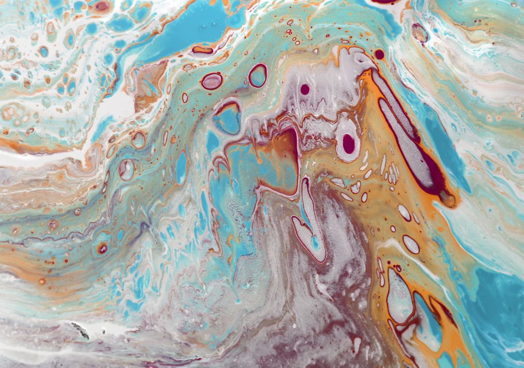 Vibrant Abstract Fluid Art with Colorful Swirls · Free Stock Photo