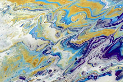 Free Dynamic abstract art with swirling colors in bold patterns, creating a vibrant visual experience. Stock Photo