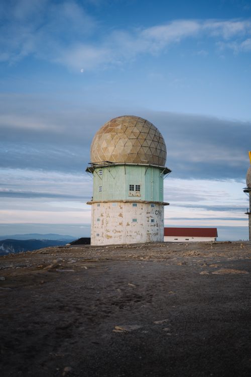 Remote Radar Dome on Mountainous Landscape · Free Stock Photo