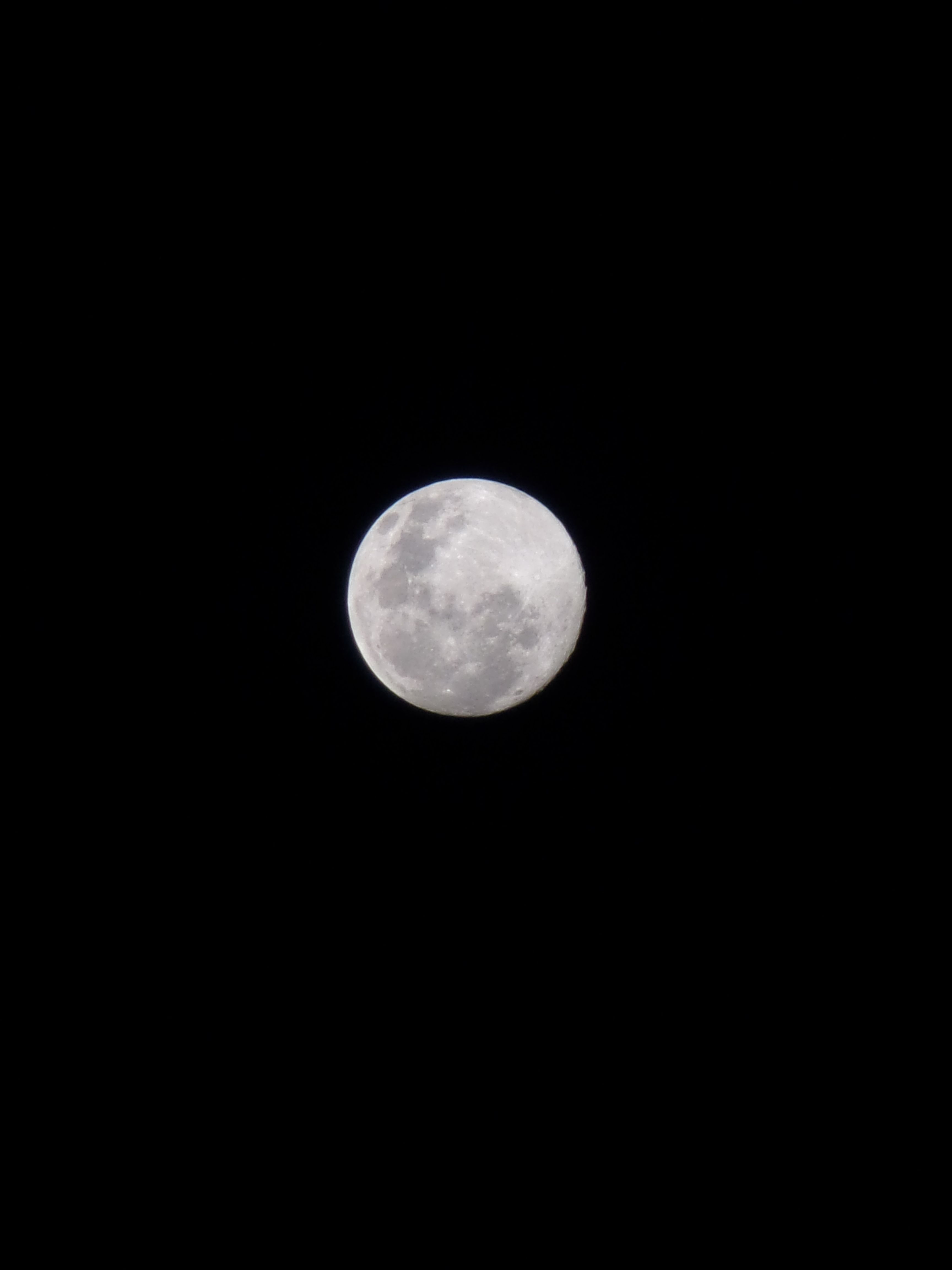 Radiant Full Moon Against Black Night Sky · Free Stock Photo