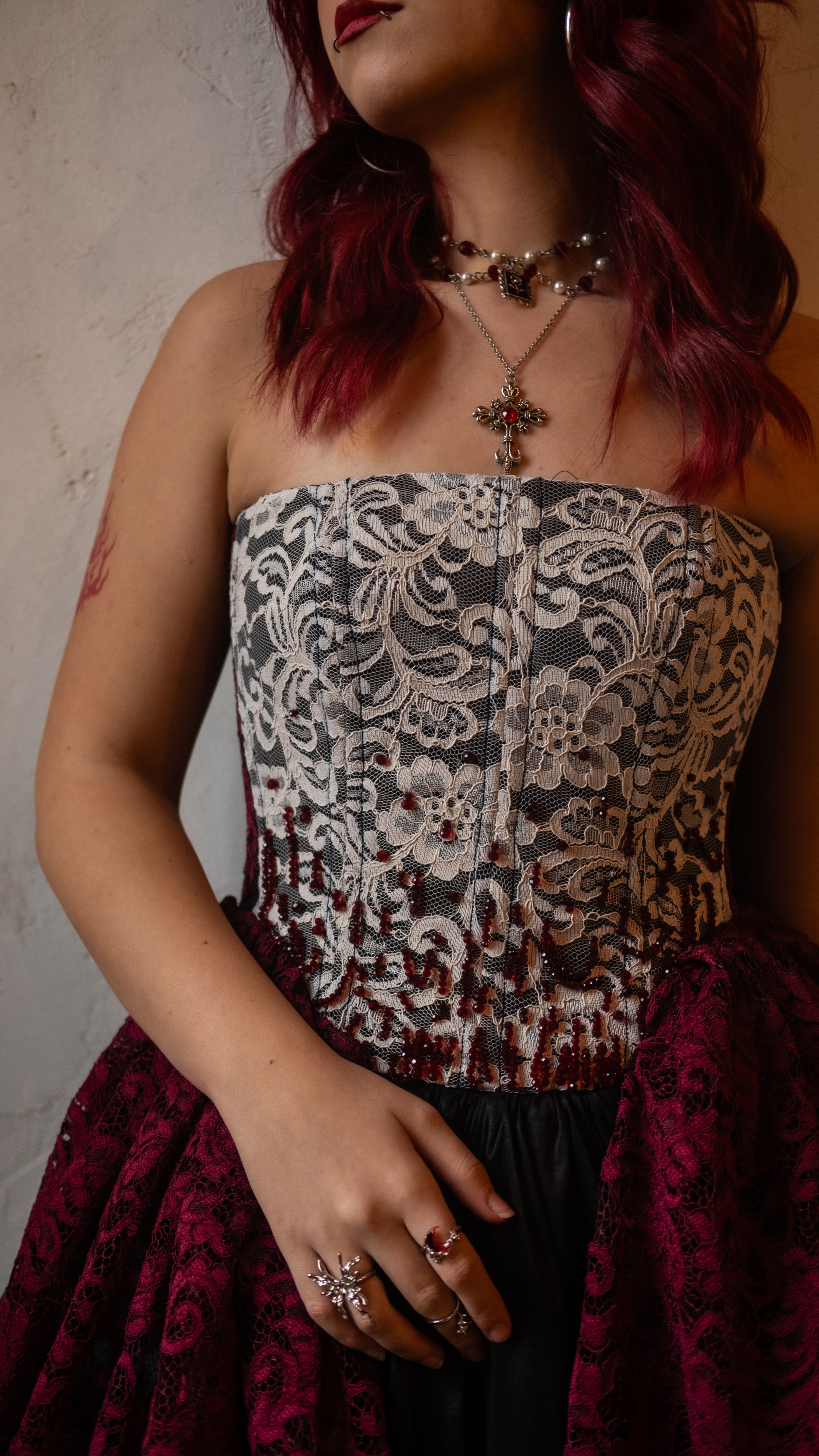 Vintage Corset Lace Gown