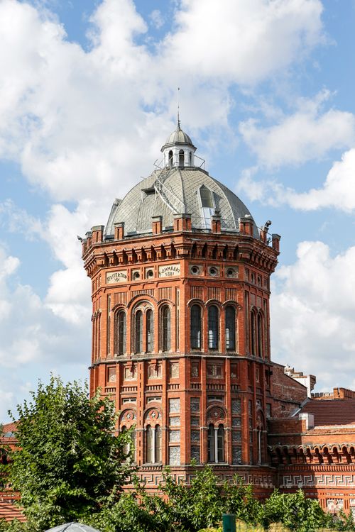 Free Stunning view of the red-bricked Fener Greek High School with an ornate dome in İstanbul. Stock Photo
